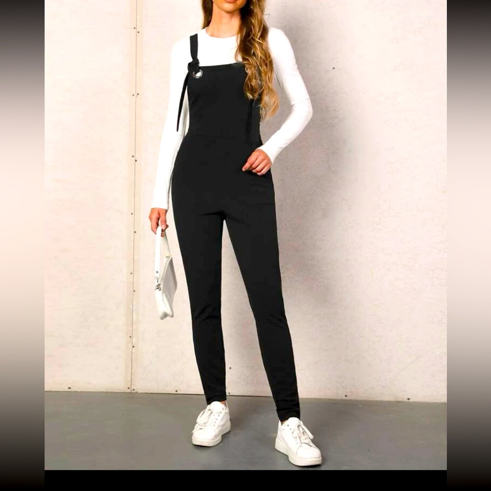 Black jumpsuit with out top